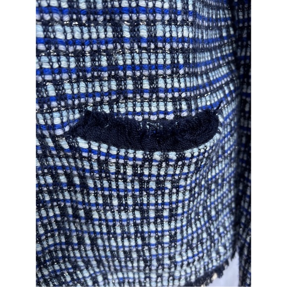 J.CREW Small Navy and Black Wool Woven Patterned Blazer/Jacket - Picture 3 of 6